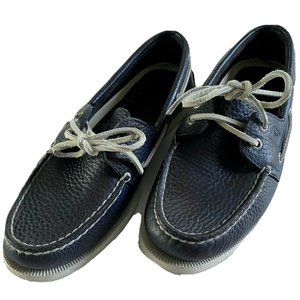 Sperry Boat Shoes Top Sider 2-Eye Loafer CLEAN Blue Men's 7.5 Women's 9 Unisex